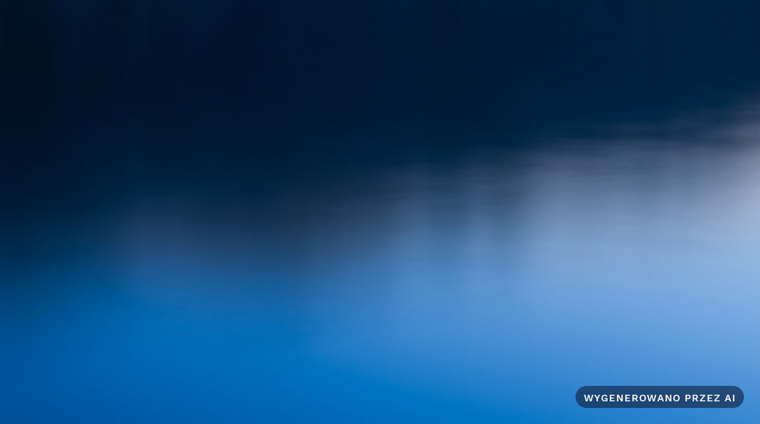 Nieskazitelnie spokojna tafla wody - minimalistyczny granatowy gradient