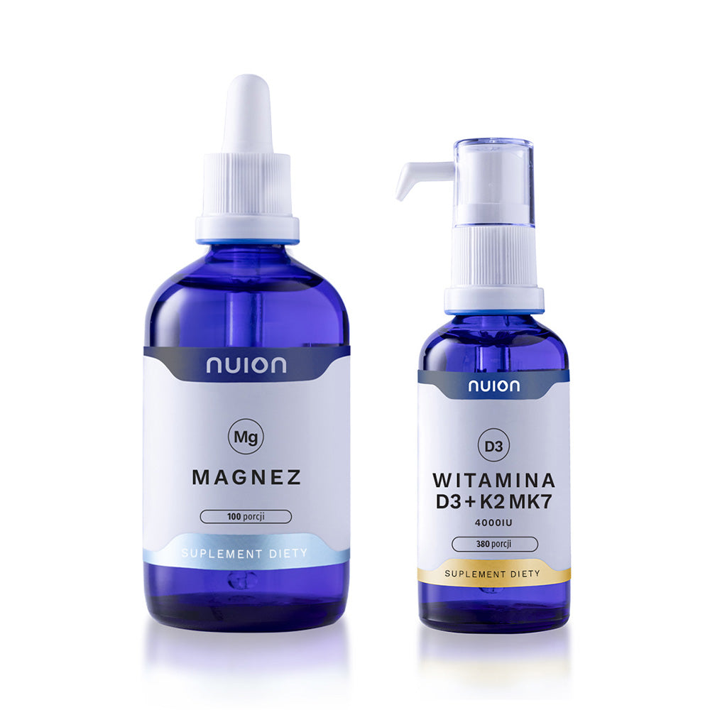 Magnez NUION + Witamina D3K2MK7 4000 IU NUION