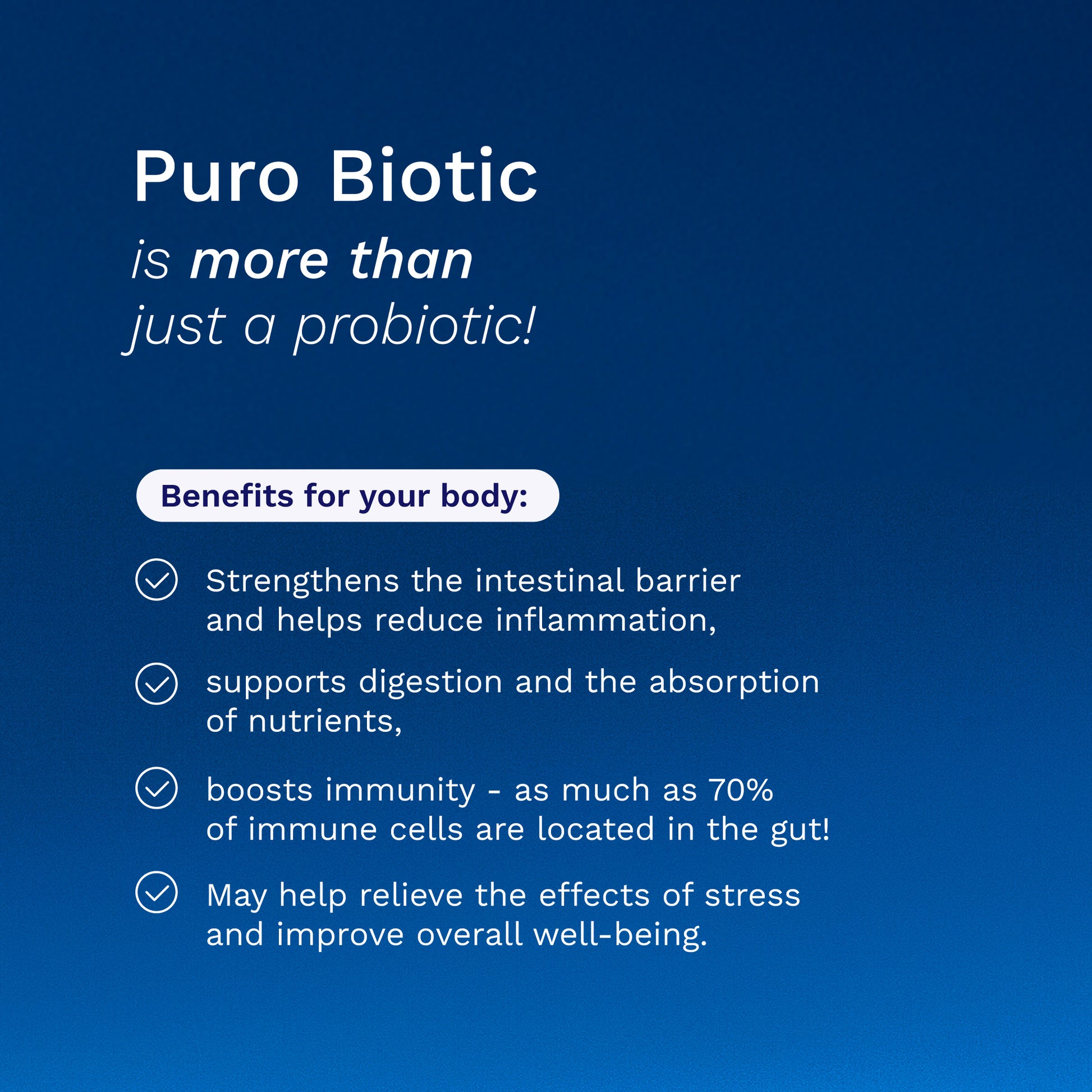 Puro Biotic is more than just a probiotic! Benefits to your body - Puromedica