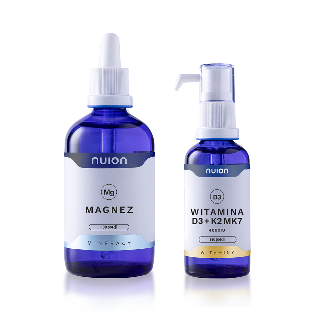 Magnez NUION + Witamina D3K2MK7 4000 IU NUION