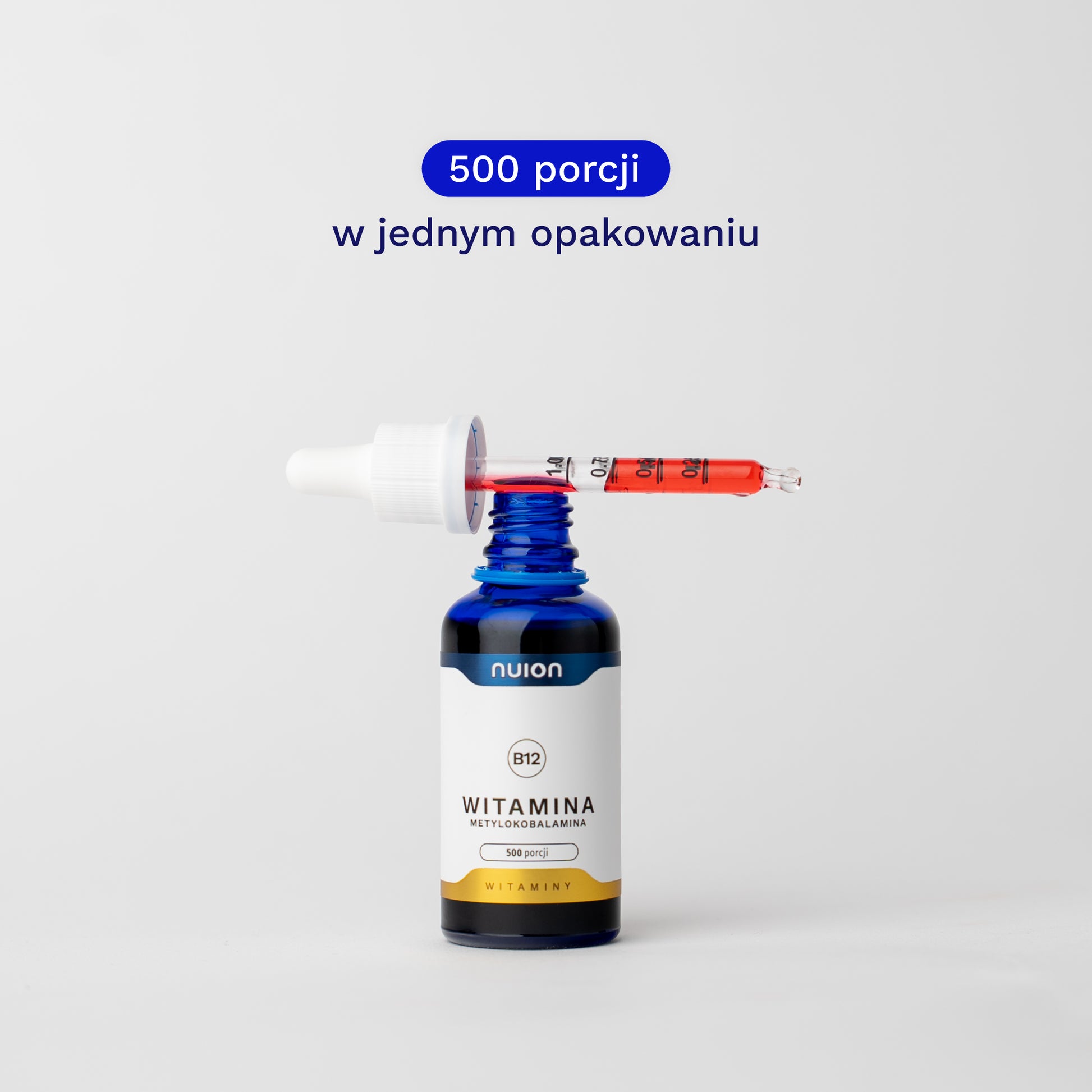 Witamina B12 metylokobalamina NUION - 500 porcji w jednym opakowaniu