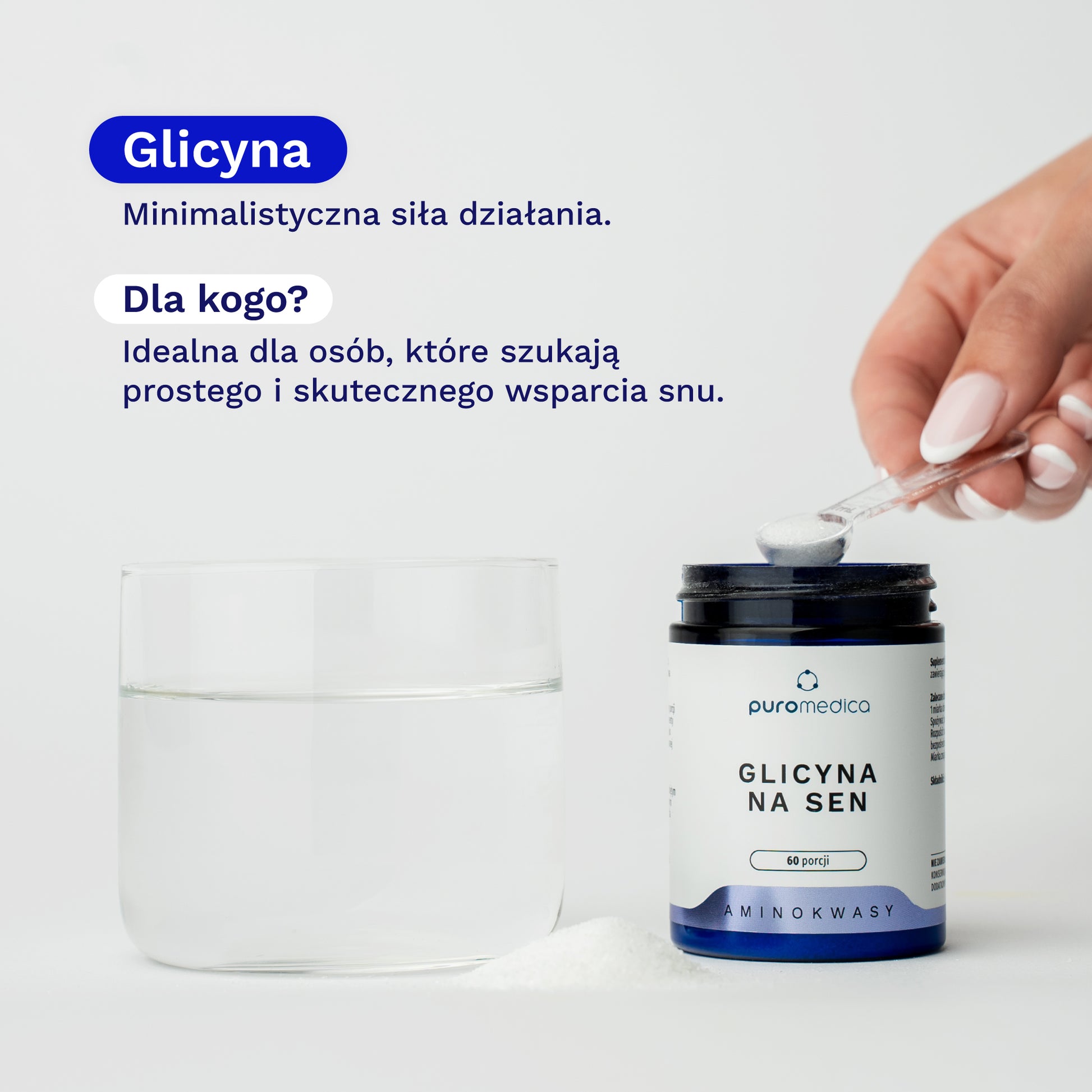 Glicyna na sen - idealna dla osób, które szukają prostego i skutecznego wsparcia snu. - Puromedica