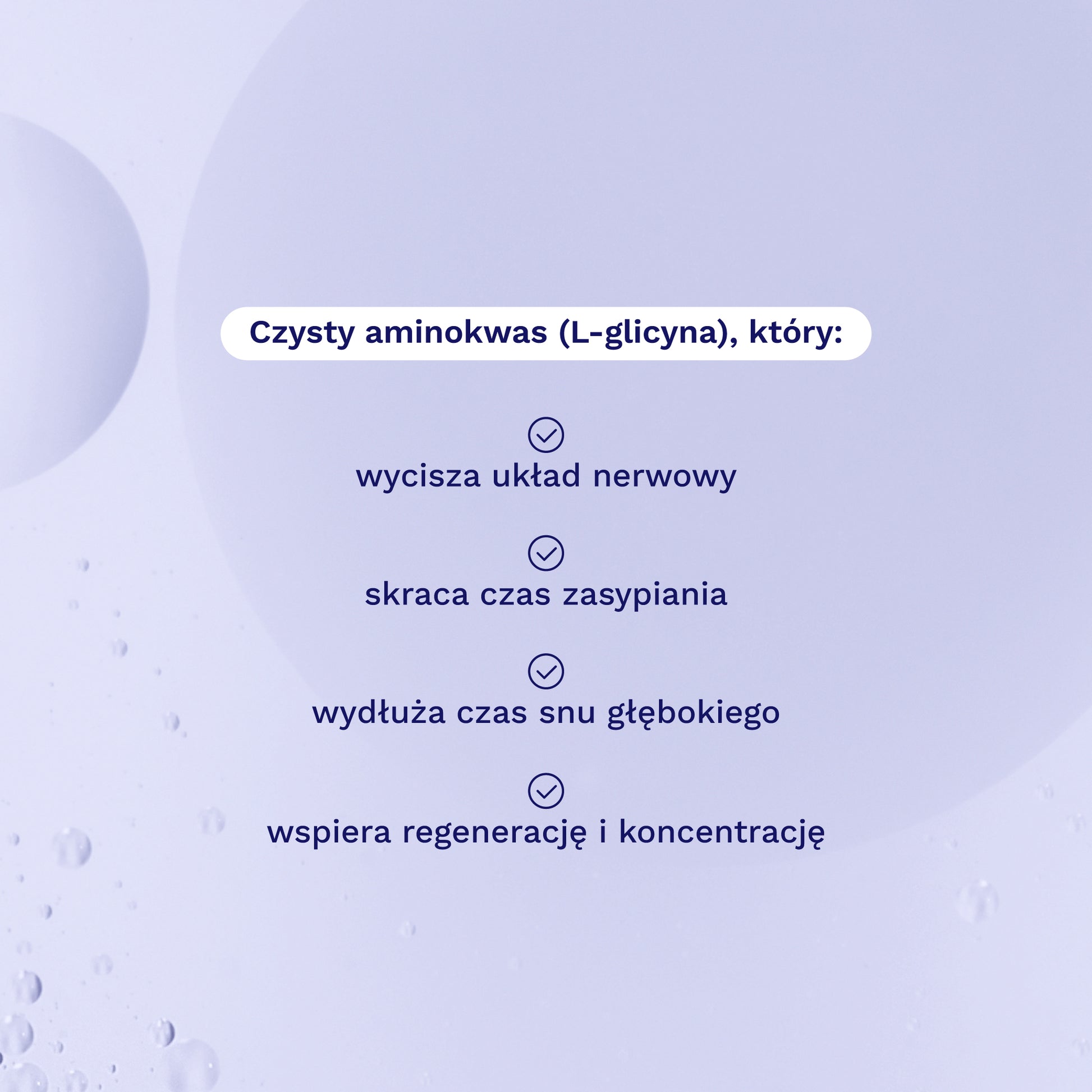 Glicyna na sen - Czysty aminokwas (L-glicyna), który wycisza układ nerwowy, skraca czas zasypiania, wydłuża czas snu głębokiego, wspiera regenerację i koncentrację - Puromedica