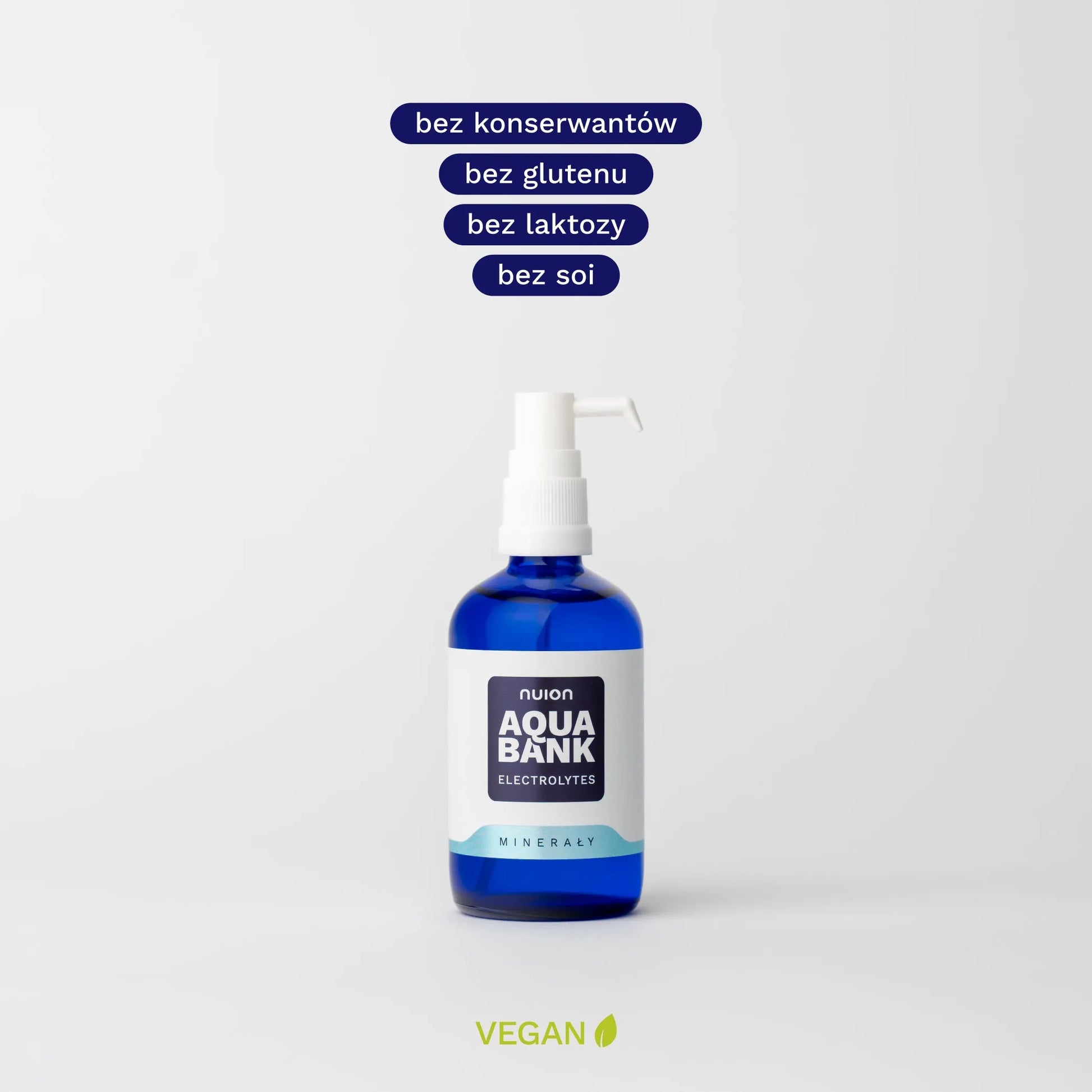 Aqua Bank NUION Elektrolity w formie płynnej odpowiednie dla wegan