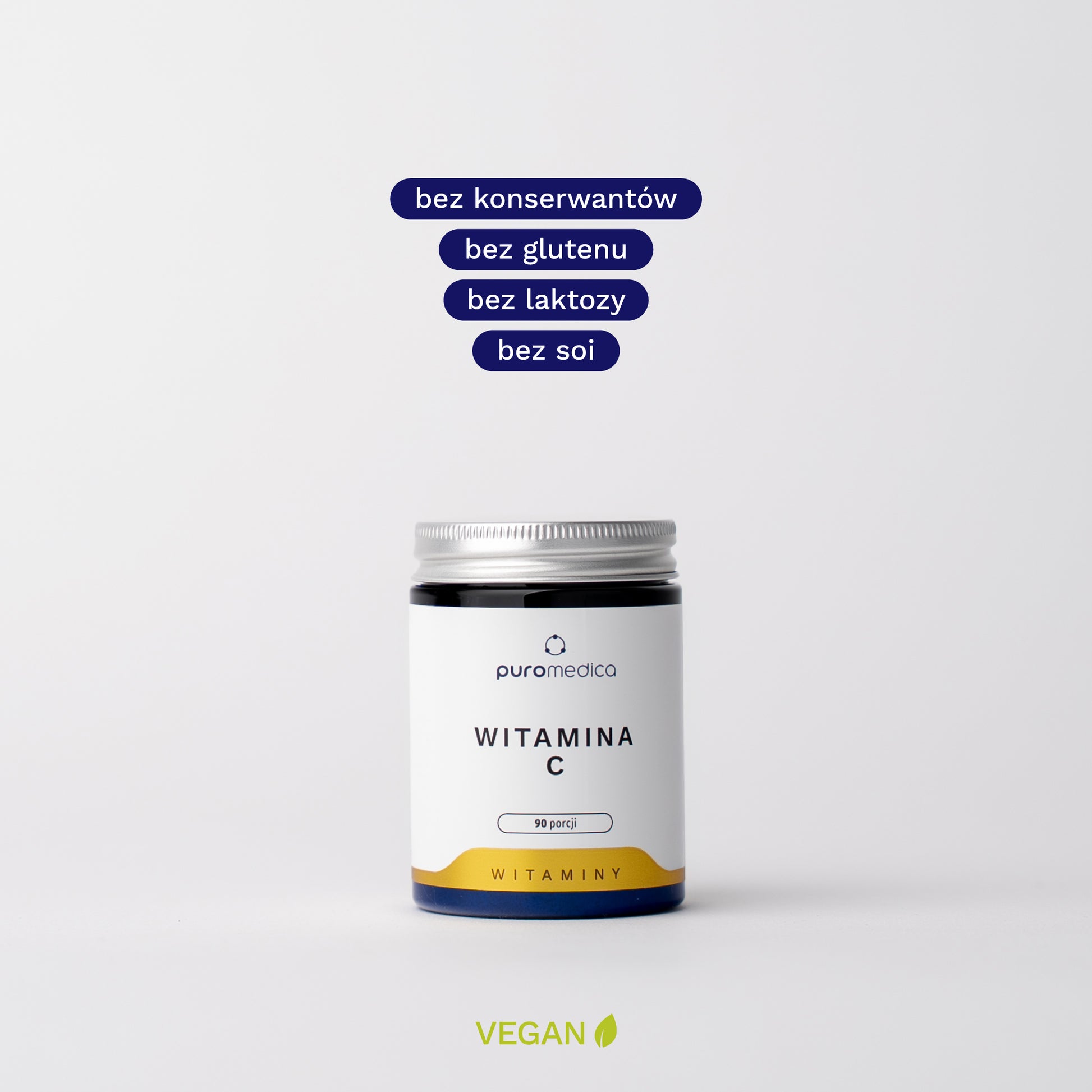 Witamina C w proszku - odpowiednia dla wegan - Puromedica 