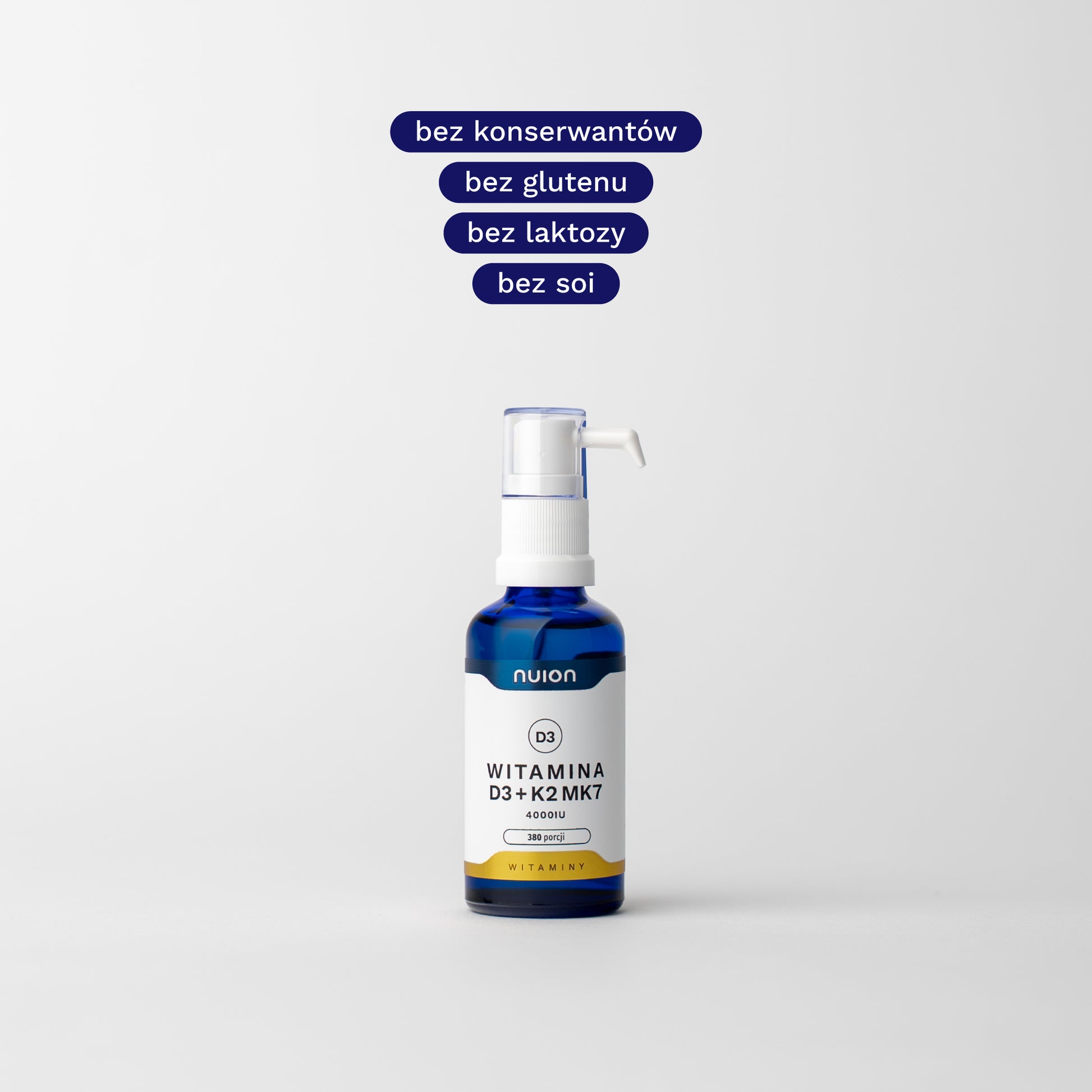 Witamina D3K2MK7 4000 IU NUION odpowiednia dla wegetarian - Puromedica