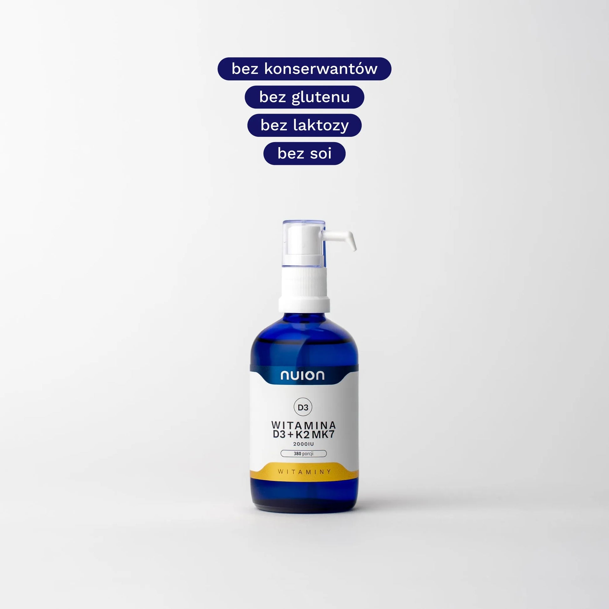 Witamina D3K2MK7 2000 IU NUION odpowiednia dla wegetarian - Puromedica